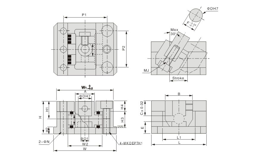 Oilless Inclined Ejector Core Unit